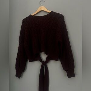 Windsor cable know crop sweater